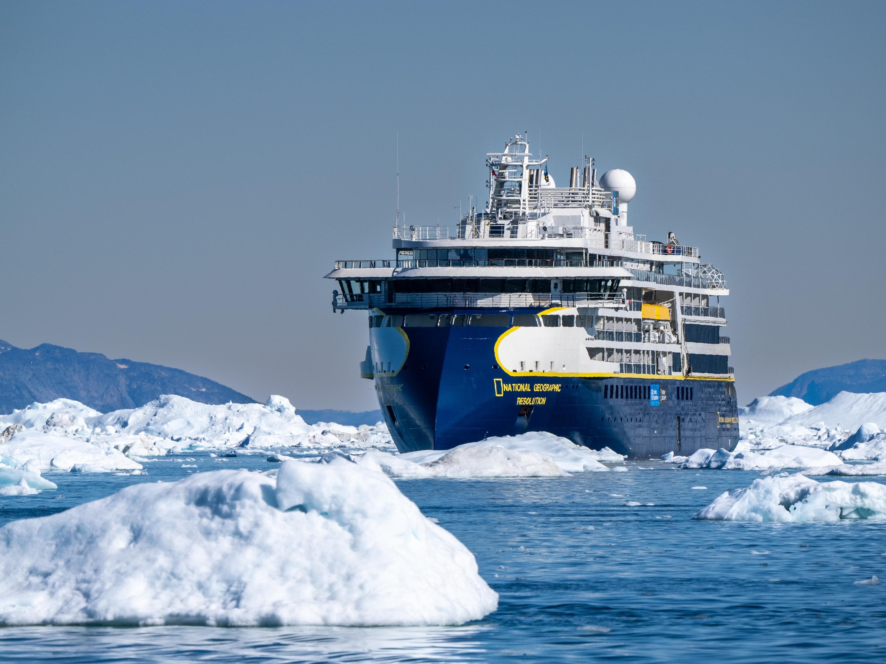 The National Geographic Resolution in Dynamic Positioning amongst the ice in Ilulissat, Greenland..