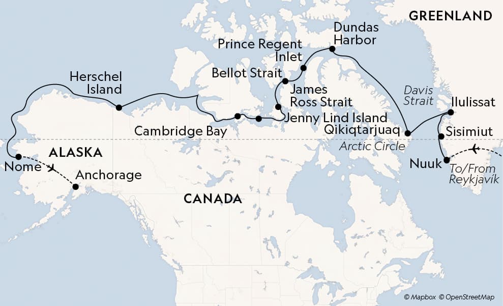 NWPS-Northwest Passage-Greenland to Alaska MAP-Apr 2025