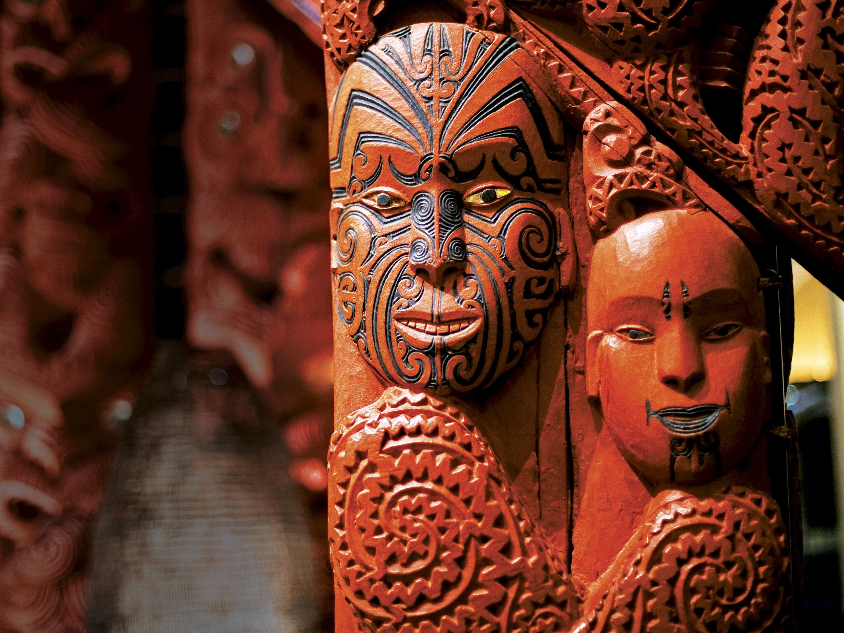 Maori wall art fishhook - Contemporary Maori art 