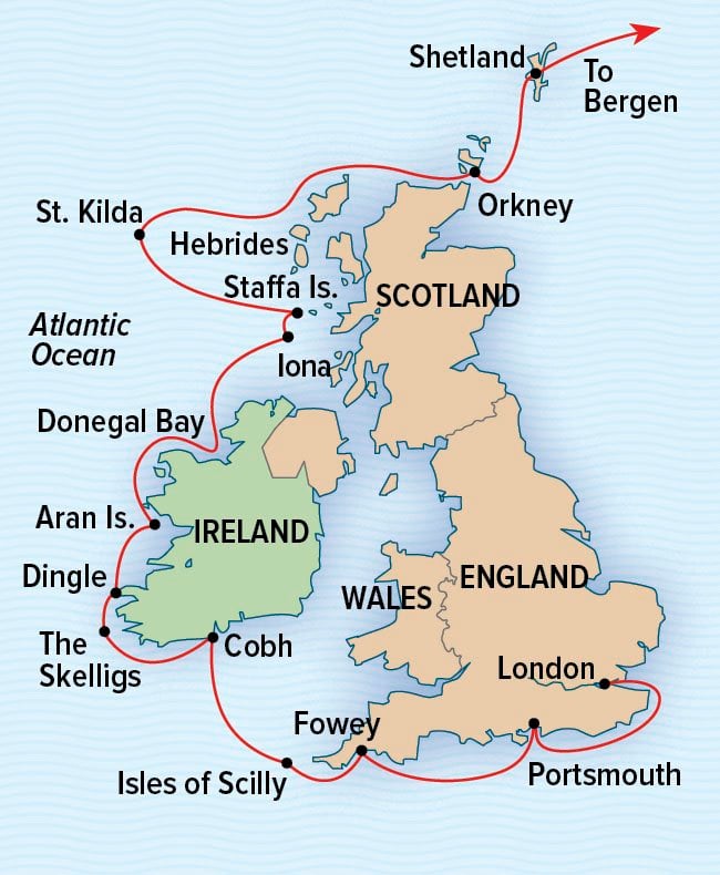 Europe & British Isles map
