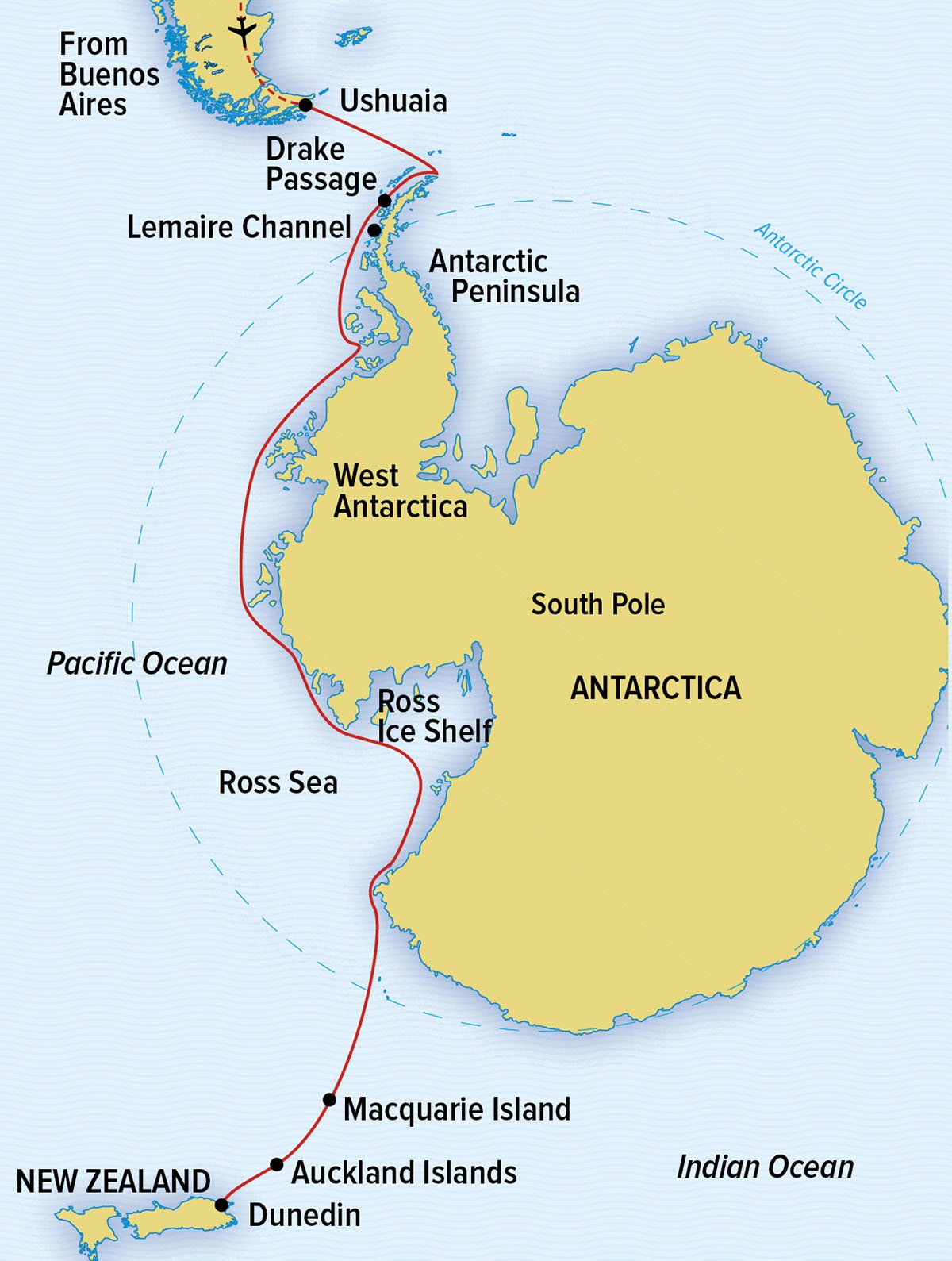Antarctica, New and Noteworthy map