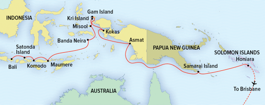 Indonesia & Papua New Guinea, New and Noteworthy map