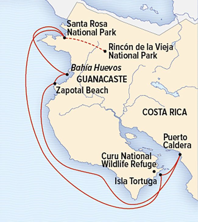 Costa Rica, Panama & Colombia, Wild Escapes map