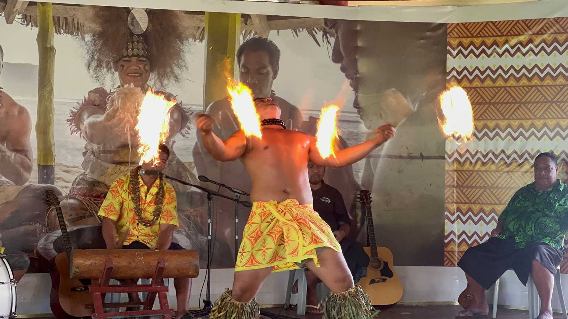 Samoan fire dancer